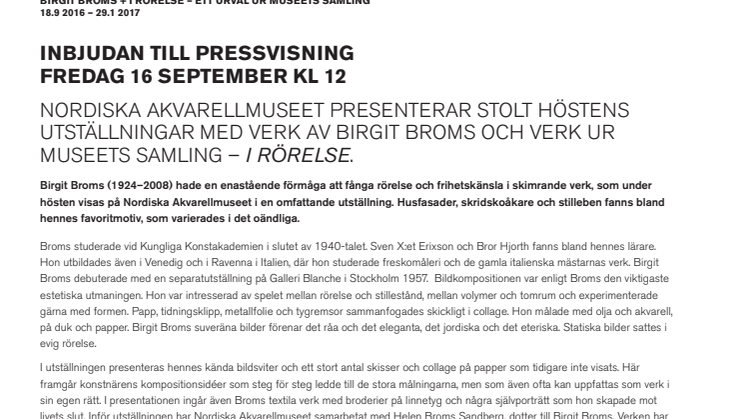 Birgit Broms på Nordiska Akvarellmuseet i Skärhamn
