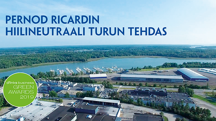 Pernod Ricardin hiilineutraalille Turun juomatehtaalle kansainvälinen tunnustus