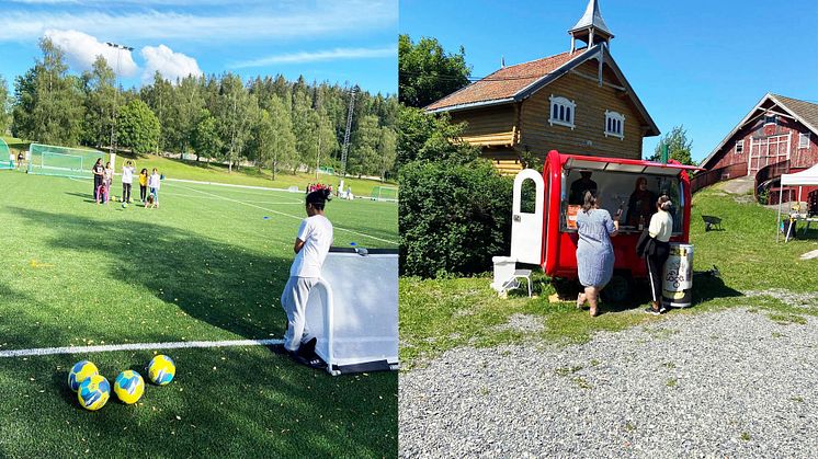 Fotballskole på Rommensletta og Eplebua på Øvre Fossum gård har bidratt til å gjøre sommeren fin for mange barn og unge på Stovner.