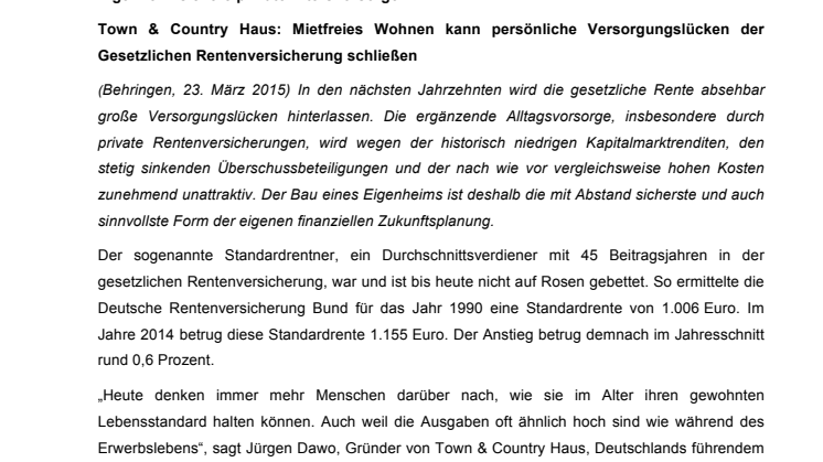 Kluge Ruhestandsplanung: Eigenheim als sichere private Altersvorsorge