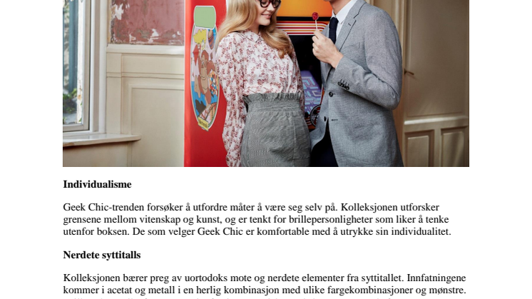 Specsavers lanserer ny kolleksjon: Geek chic limited edition