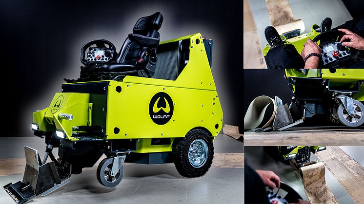 WOLFF's nya batteridrivna Ride-On stripper, The Independence, som möter framtidens krav på golvstripper.