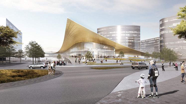 Just nu arbetar Tyréns med Västerås nya resecentrum. Illustration: BIG 