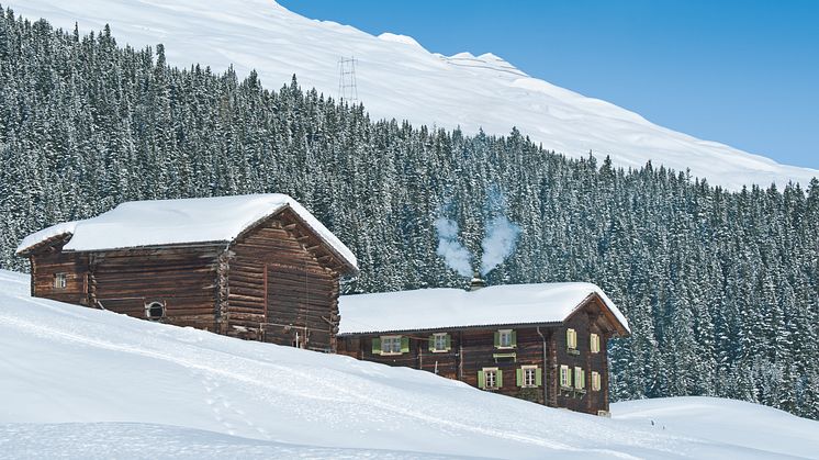 Das verschneite Safiental im Naturpark Beverin 