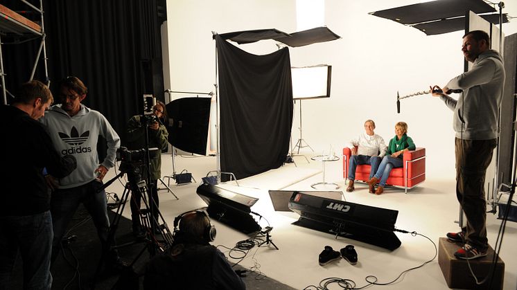Am Set: Uschi Glas und Dieter Hermann gehen "aus Liebe zur Vorsorge"