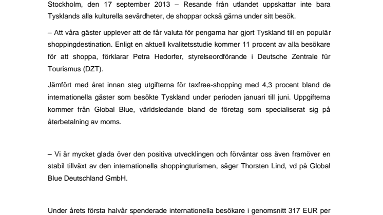 Shopping i Tyskland – populärare än någonsin bland utländska gäster