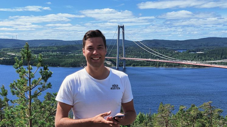 Marcus Strömsten på Höga Kusten Destinationsutveckling hoppas att många besökare och Högakustenbor laddar ner appen i sin mobil och upplever att den är ett bra verktyg för att lättare kunna utforska destination.