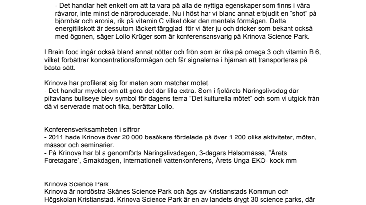 Hjärnrika möten på Krinova