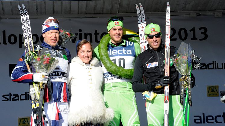  Jörgen Aukland och Laila Kveli vann Vasaloppet 2013