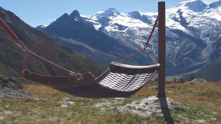 Wellness- und Genussweg auf der Alp Kreuzboden in Saas Fee (Wallis)