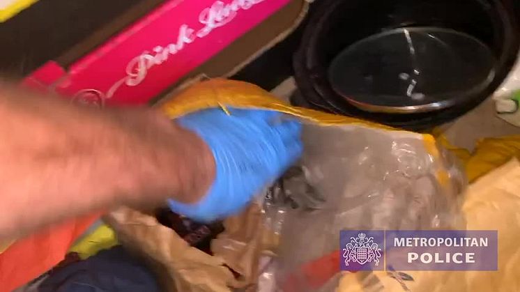 Footage of firearm workshop located in the kitchen