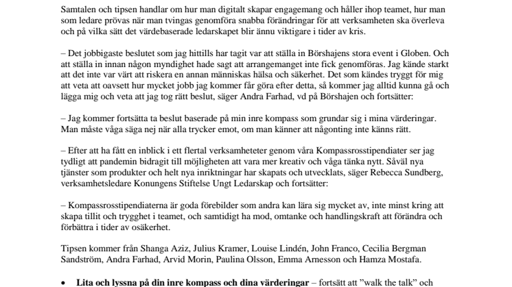 Andra Farhad - åtta tips som förbättrar ditt ledarskap