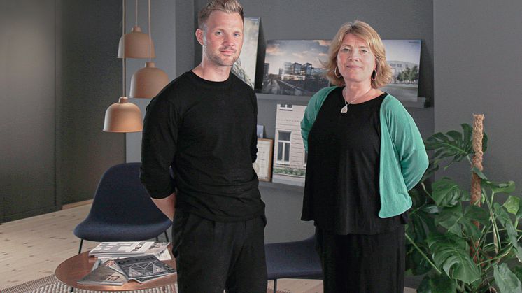 Jesper Karlsson, miljösamordnare, och Tina Francke, kontorschef på Liljewall i Malmö.