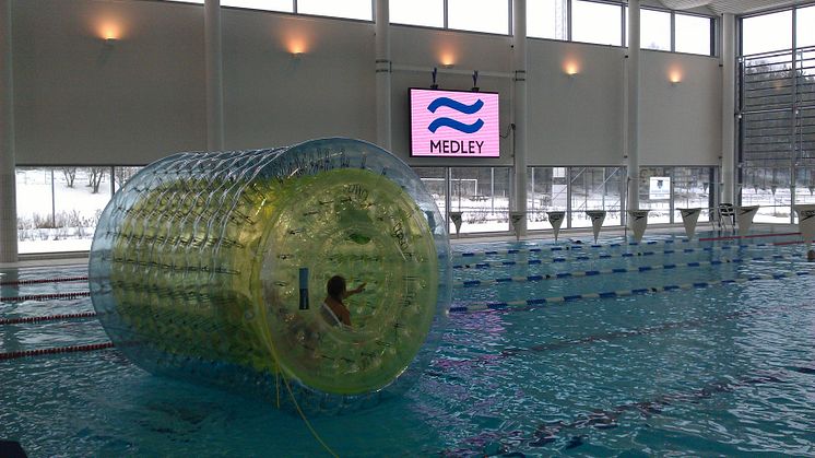 Uppblåsbara hamsterhjul hos Medley under sportlovet