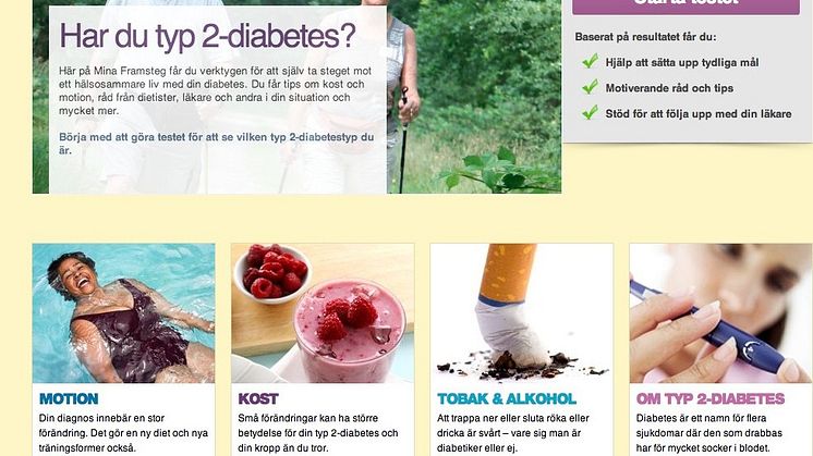 MinaFramsteg -motiveranade websajt om diabetes typ-2