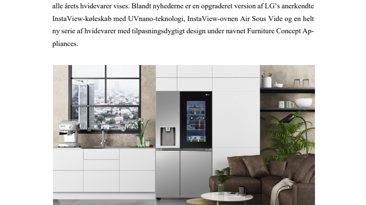 CES 2021: LG lancerer nye smarte hvidevarer med fokus på hygiejne og funktionalitet