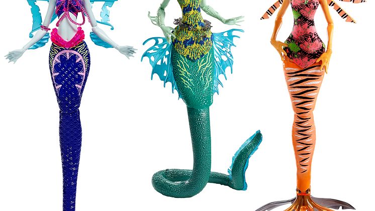 Monster High "Das grosse Schreckensriff" - Leuchtende Monsterfische Puppen Sortiment