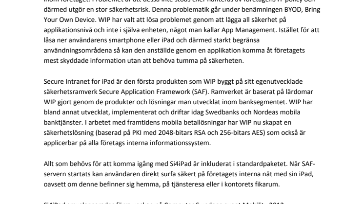 Världsnyhet från svenskt mobilutvecklingsföretag