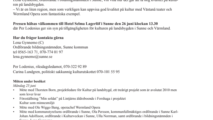 Är kulturen på landsbygden tillgänglig eller inte...