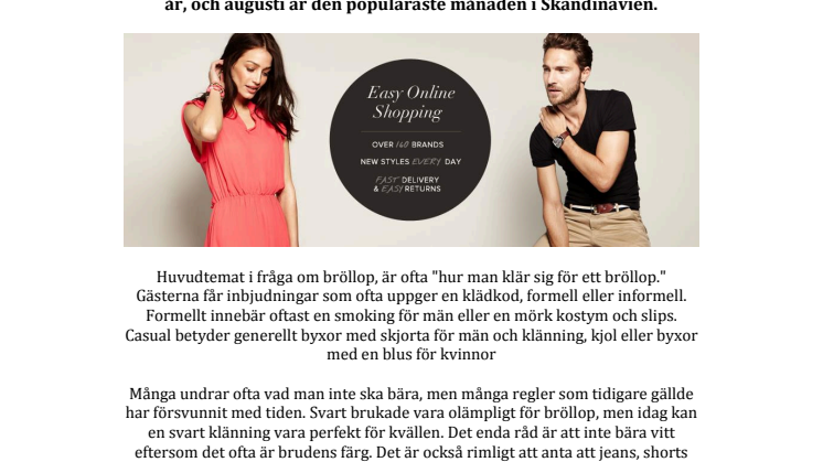 Boozt.com Trend Rapport: Hur man klär sig för ett bröllop