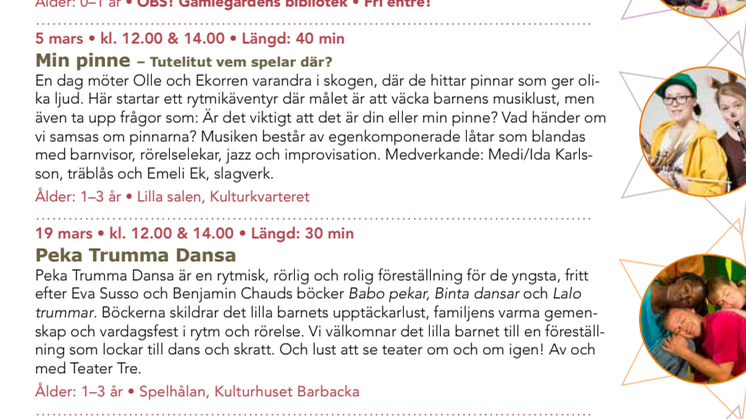 Lilla Stjärnseriens programfolder våren 2016