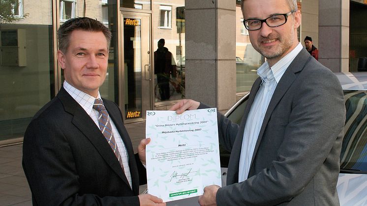 Hertz vinnare i Gröna Bilisters hyrbilsrankning 
