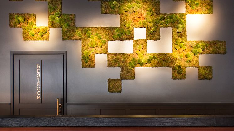Restaurang Hantverket mossvägg