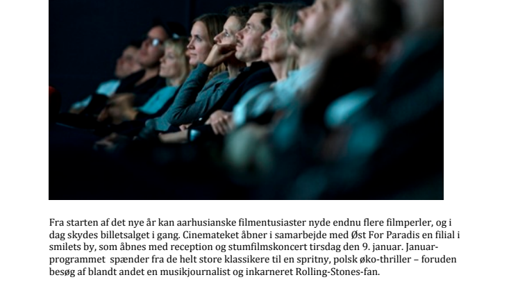 Cinemateket offentliggør januar-program for Aarhus-filial i Øst for Paradis