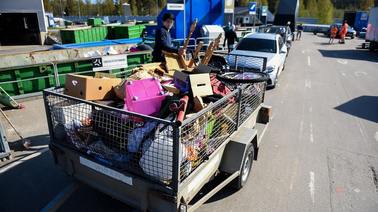 Under kristihimmelsfärdshelgen brukar det vara många besökare på Vakins återvinningscentraler.
