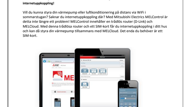 Mitsubishi Electric lanserar MELControl