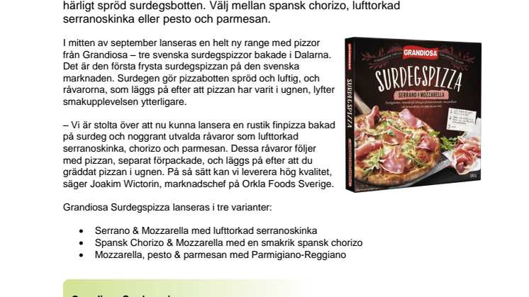 Nu landar Sveriges första surdegspizza i frysdisken