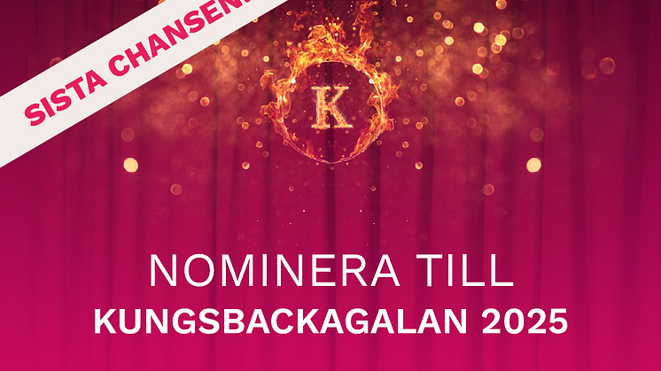 Sista veckan att nominera till Kungsbackagalan 2025