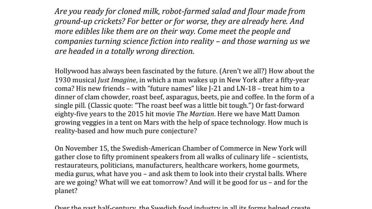 Programförklaring – From Farm To Fork