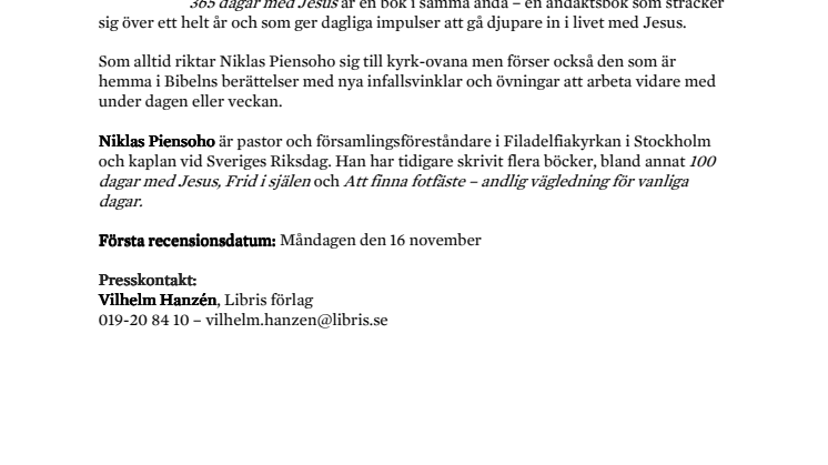 ​Ny bok av Niklas Piensoho