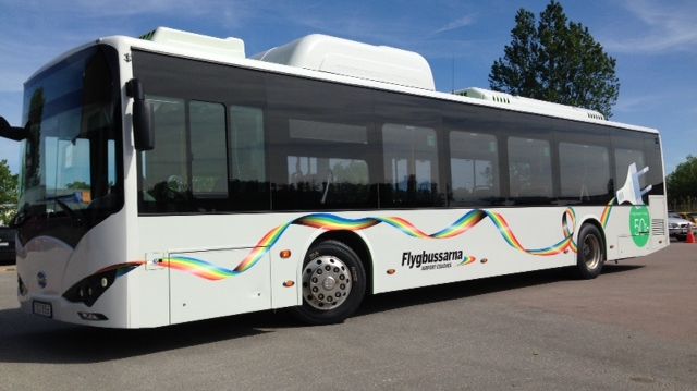 Startskottet för elbussar på Flygbussarna