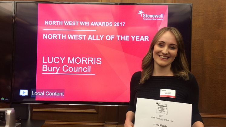 Lucy is North West Stonewall Ally of the Year