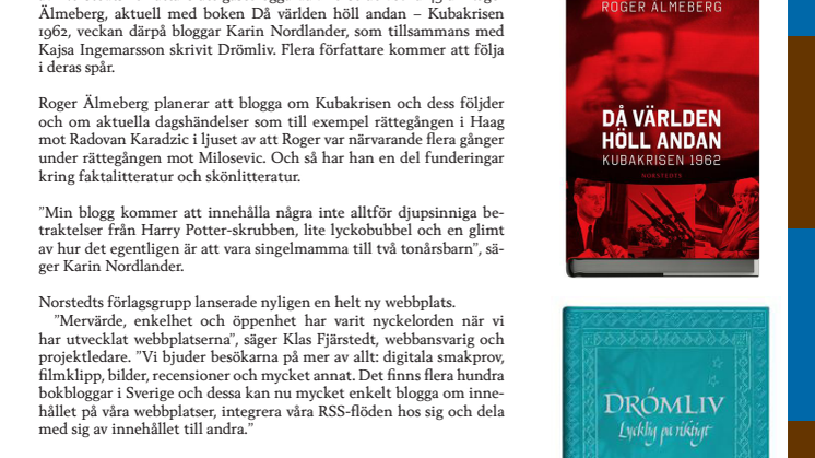 Norstedts författare gästbloggar på www.norstedts.se