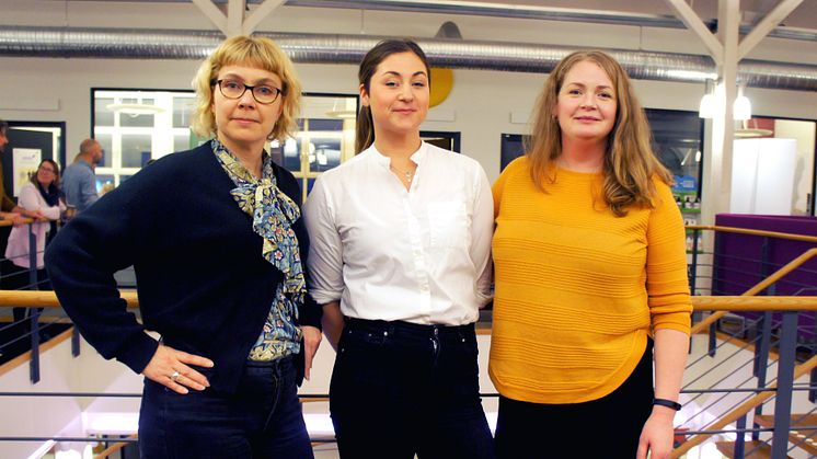 Mona Sundin - BizMaker, Melina Bergström - Ideon Innovation och Cecilia Nordlund - BizMaker