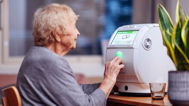 Satsningen på läkemedelsrobotar för att dela medicin ökar individens frihet och sparar arbetstid. Foto: Evondos.com
