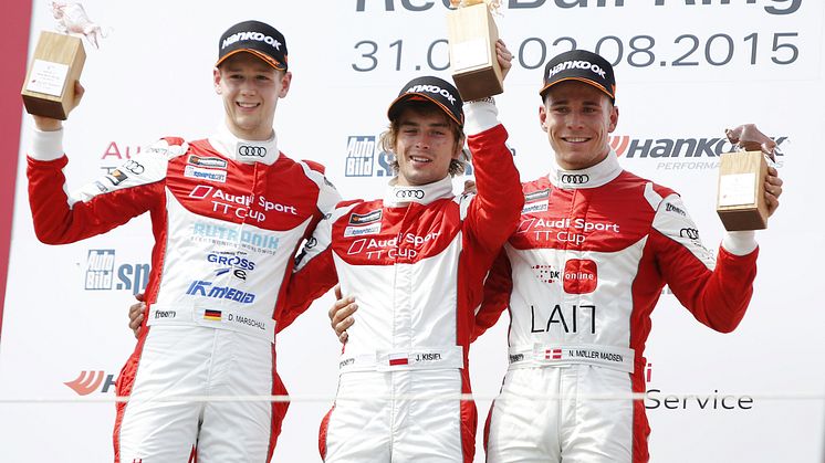 Audi Sport TT Cup Spielberg 2015 - Dennis Marschall (D), Jan Kisiel (PL), Nicolaj Møller Madsen (DK)