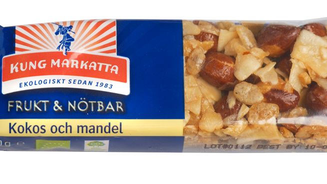 Kung Markatta sponsrar med med ekologiska frukt- och nötbars på 4good event!