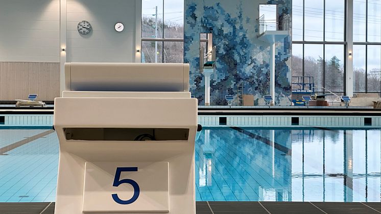 En startpall i 50-metersbassängen