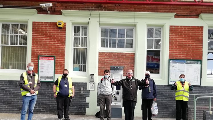 Southern has completed pilot sessions at Hove and Arundel stations to re-familiarise passengers with train travel. More images below.