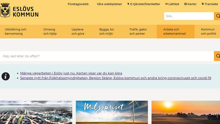 Eslöv har Sveriges bästa kommunwebb