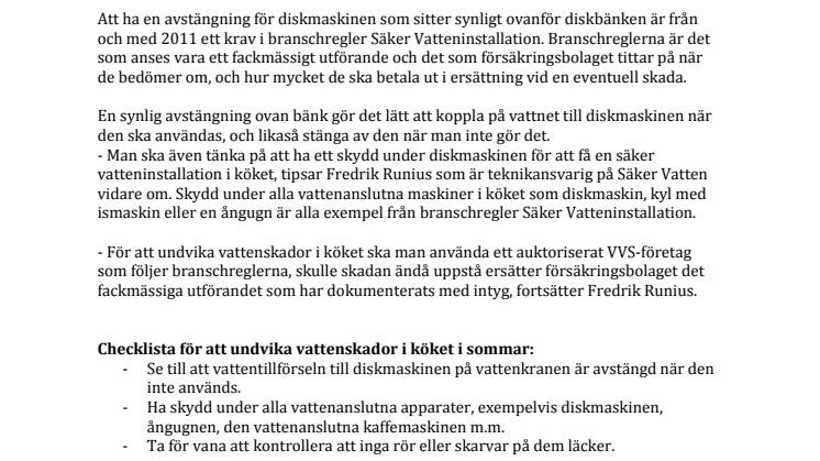 Så undviker du att komma hem till en vattenskada