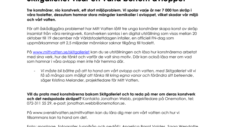 Skitgalleriet visar en värld bortom avloppet