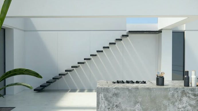 Uteköket i dina drömmar? Dekton så långt ögat når. Väggar i Dekton Zenith, golv i Dekton Nilium och utekök i Dekton Orix.