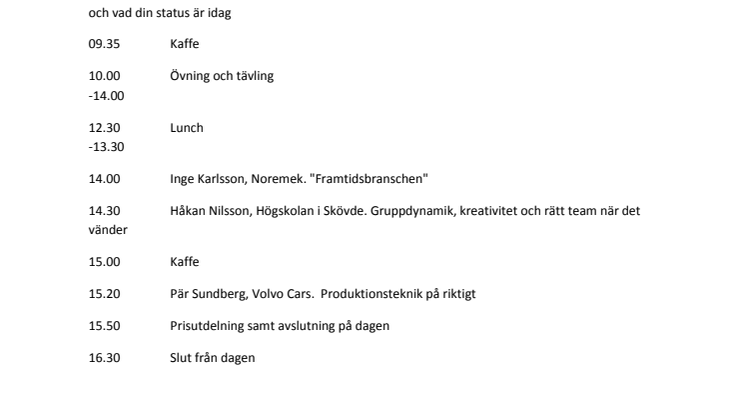 Positivt framtidsfokus på Produktionsteknisk dag
