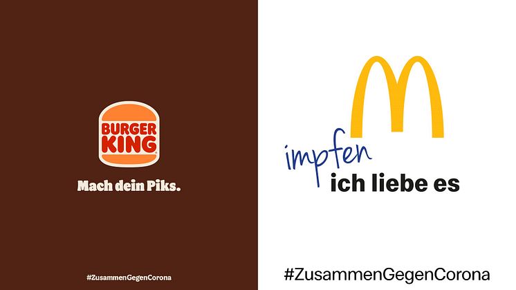 McDonald’s und Burger King unterstützen Impfkampagne: Initiative von 150 Unternehmen für mehr Solidarität