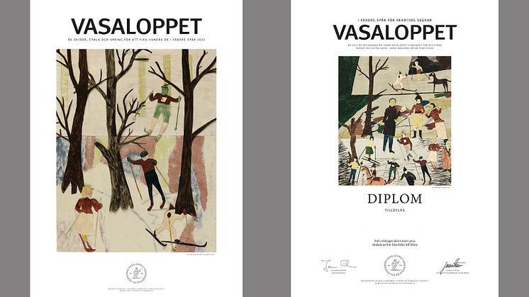Konstnären Jockum Nordström har skapat Vasaloppsmotiven till 100-årsjubileet 2022.
